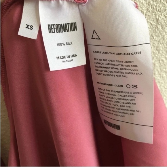 Reformation Cabot Cerise Maxi Slip Dress - Picture 7 of 10